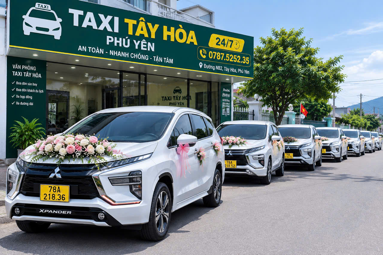 Đoàn xe hoa Mitsubishi Xpander phục vụ rước dâu